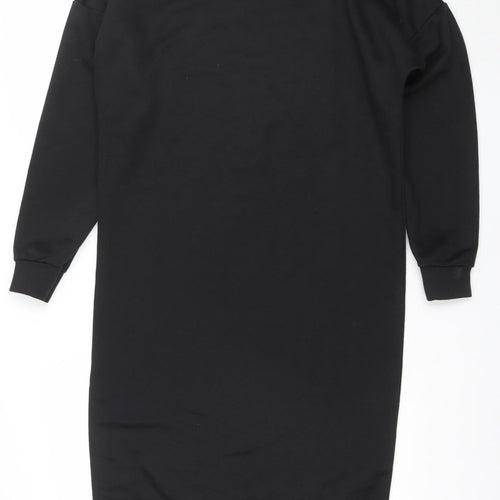 Boohoo Women Black Size 8 Long Sleeve Bodycon Midi Dress