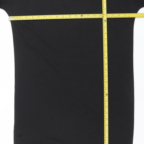 Boohoo Women Black Size 8 Long Sleeve Bodycon Midi Dress