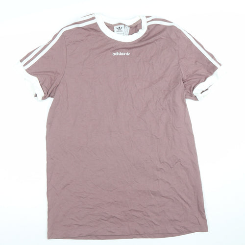 Adidas Men's Purple Short Sleeve Cotton Sports T-Shirt Size S
