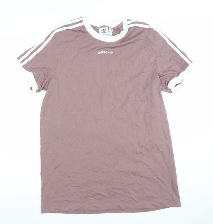 Adidas Men's Purple Short Sleeve Cotton Sports T-Shirt Size S