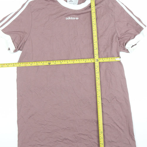 Adidas Men's Purple Short Sleeve Cotton Sports T-Shirt Size S