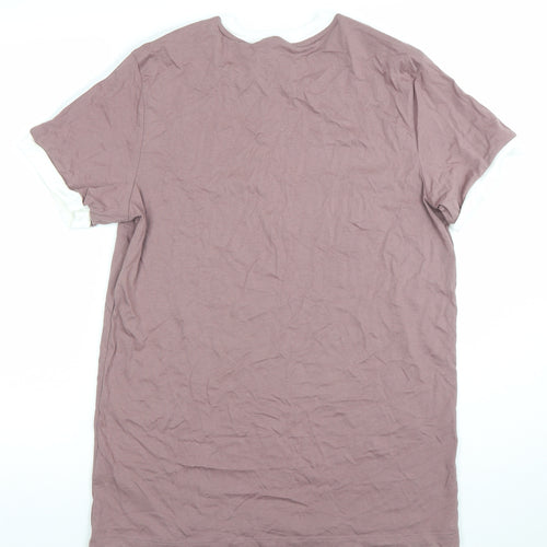 Adidas Men's Purple Short Sleeve Cotton Sports T-Shirt Size S