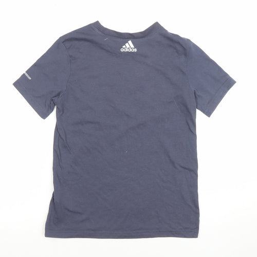 Adidas Boys Blue Predator Graphic T-Shirt 9-10 Years Regular Fit Sports Tee