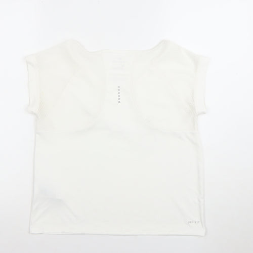 Nike Women’s White Dri-FIT Crew Neck Athletic T-Shirt Size M