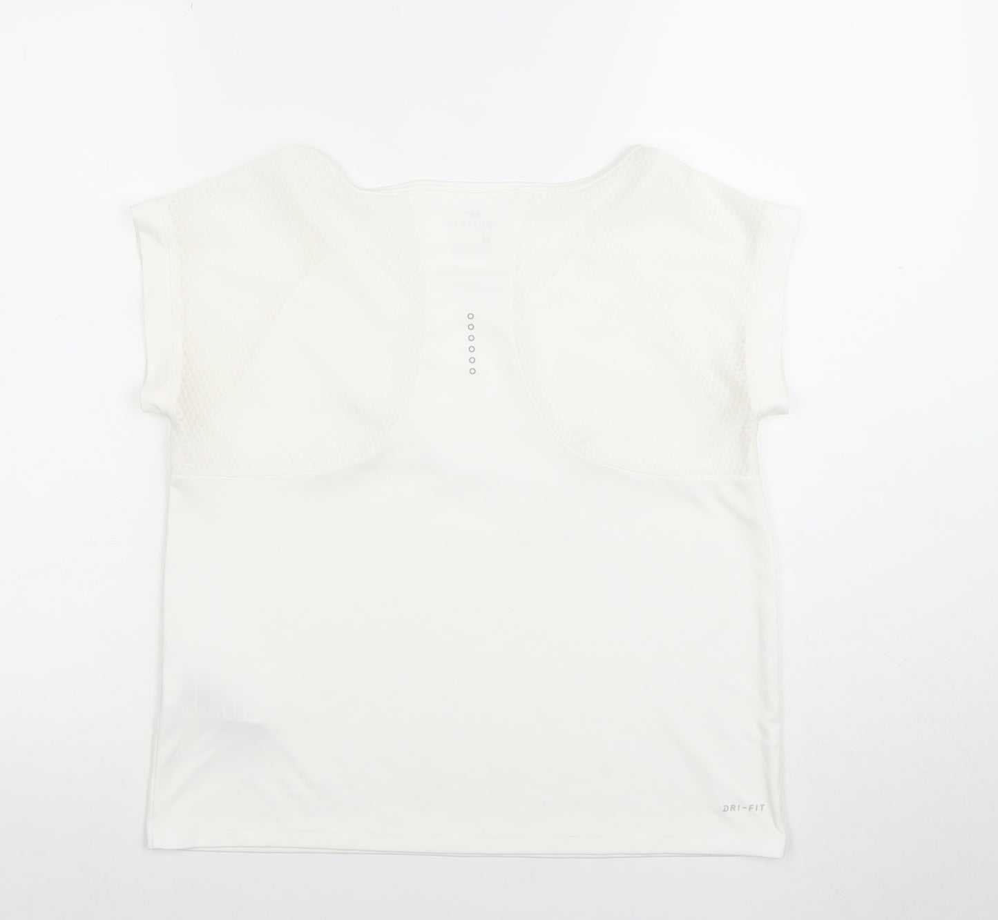 Nike Women’s White Dri-FIT Crew Neck Athletic T-Shirt Size M