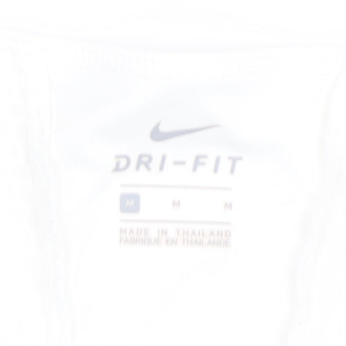 Nike Women’s White Dri-FIT Crew Neck Athletic T-Shirt Size M