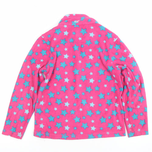 Regatta Girls Pink Star Fleece 1/2 Zip Sweatshirt - 7 Years