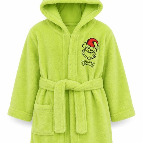 George Green Grinch Hooded Fleece Baby Robe 12-18 Months Winter Nightwear