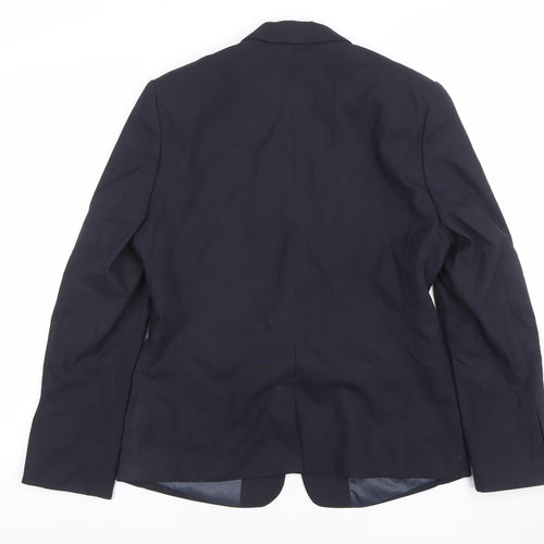 Brook Taverner Women's Black 12 Regular One-Button Blazer Jacket