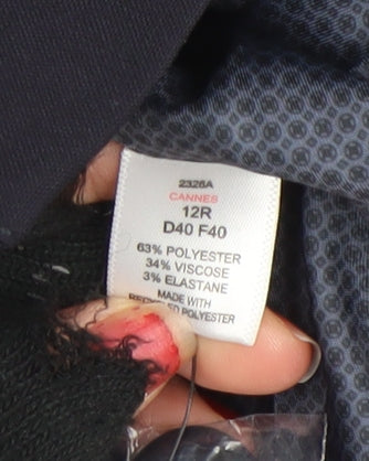 Brook Taverner Women's Black 12 Regular One-Button Blazer Jacket