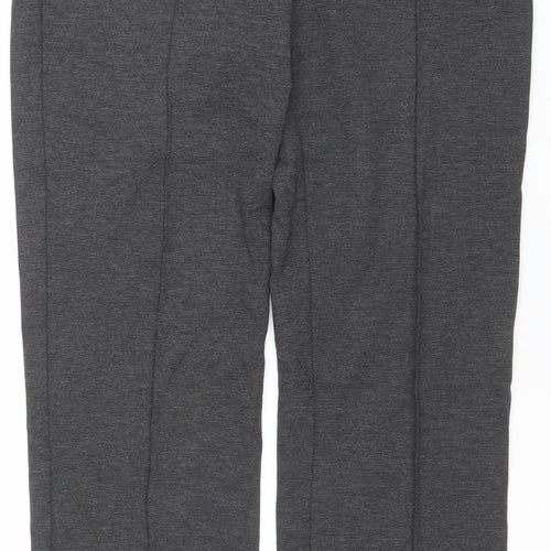Marks and Spencer Womens Grey Slim Trousers Size 10 Long