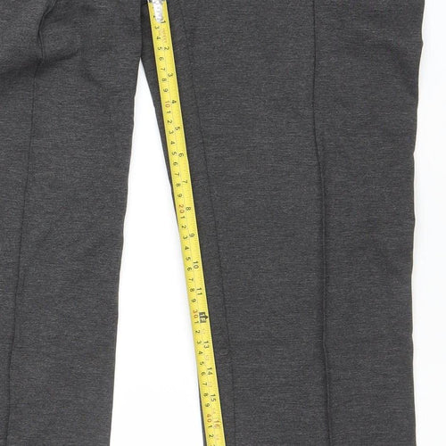 Marks and Spencer Womens Grey Slim Trousers Size 10 Long