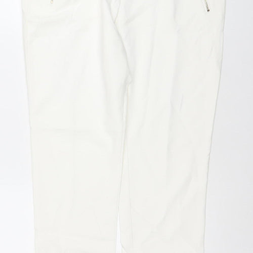 F&F Women’s Ivory Stretch Slim Trousers Size 14
