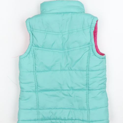 Kavoc Girls Blue Puffer Waistcoat 5-6 Years Quilted Sleeveless Winter Gilet