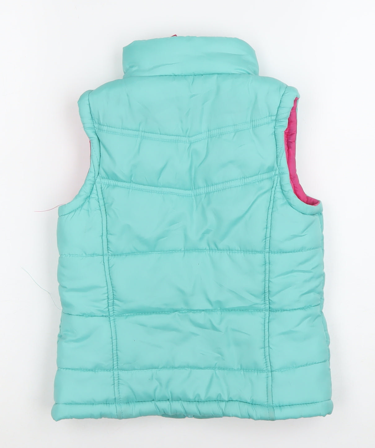 Kavoc Girls Blue Puffer Waistcoat 5-6 Years Quilted Sleeveless Winter Gilet