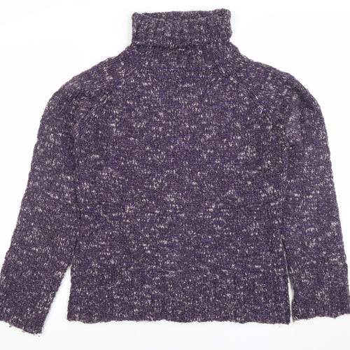 NEXT Womens Purple Roll Neck Chunky Knit Jumper Size 12