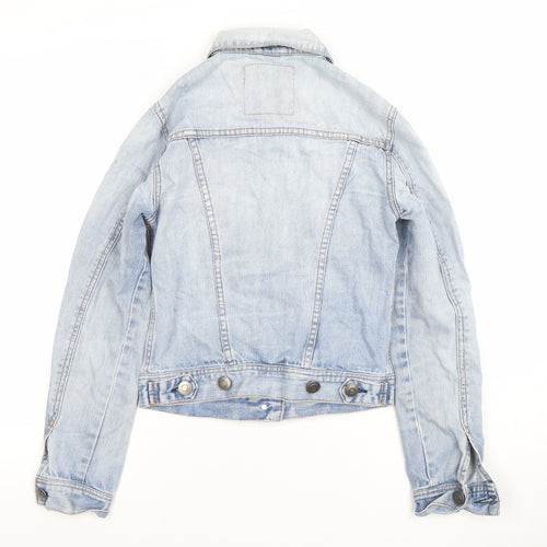 Denim Co. Women's Blue Denim Basic Jacket Size 8 Casual Style