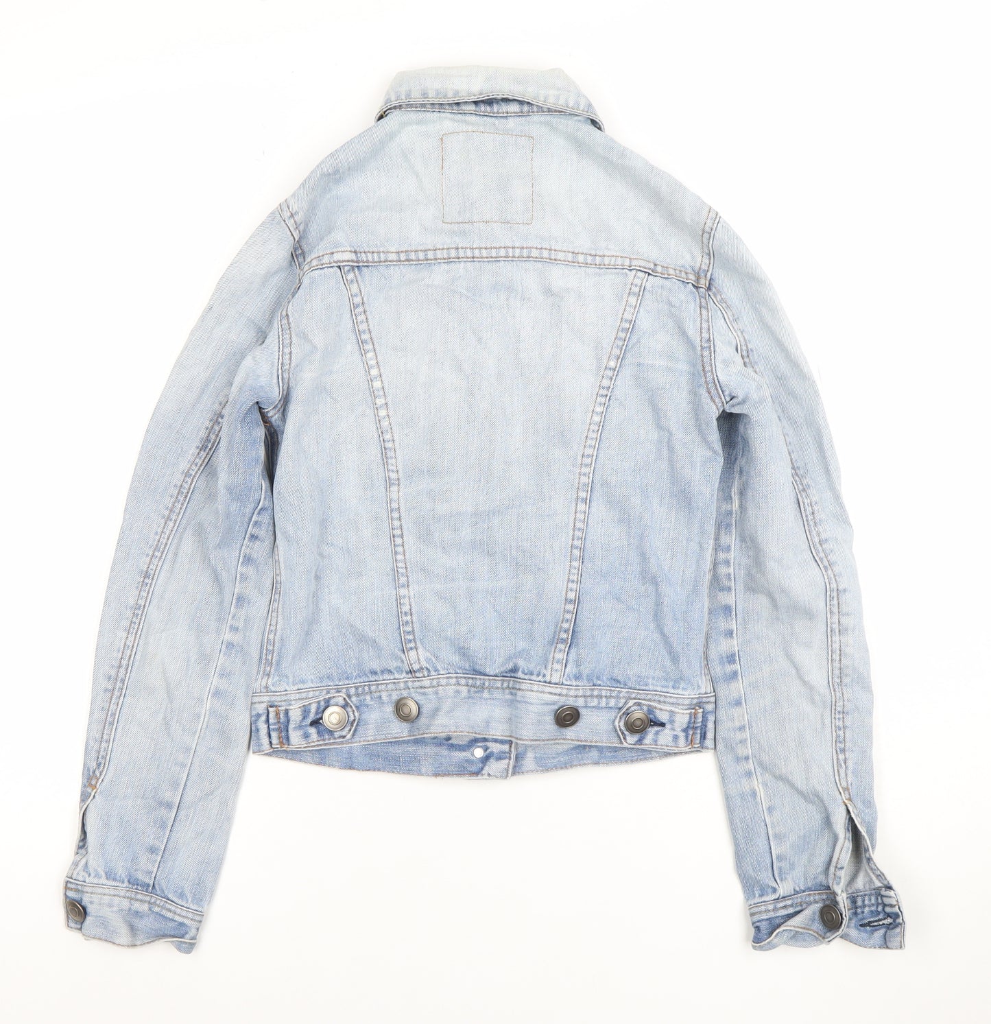 Denim Co. Women's Blue Denim Basic Jacket Size 8 Casual Style