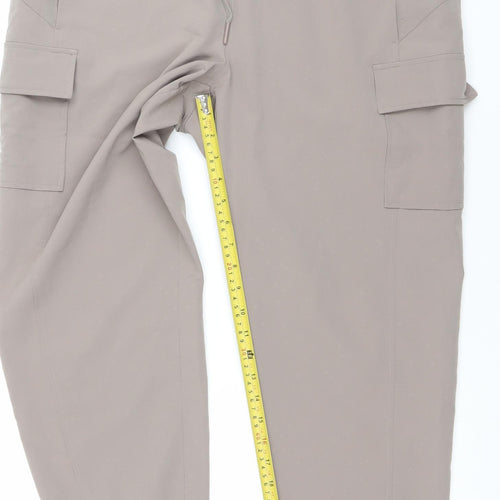 Avalanche Women Beige Cargo Trousers L Lightweight Polyester