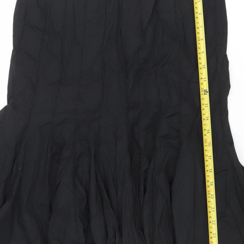 Apanage Women Black Size 12 Midi A-Line Chiffon Skirt
