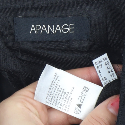 Apanage Women Black Size 12 Midi A-Line Chiffon Skirt