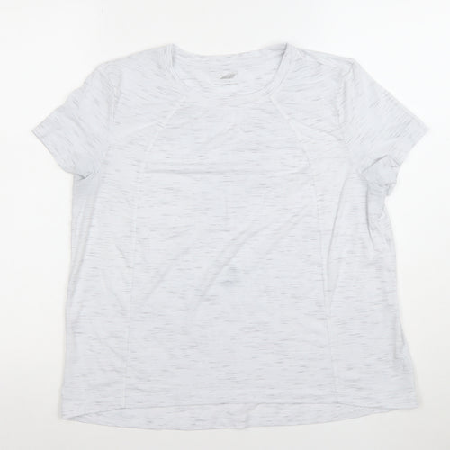 Avia Womens White Short Sleeve Activewear T-Shirt Size M
