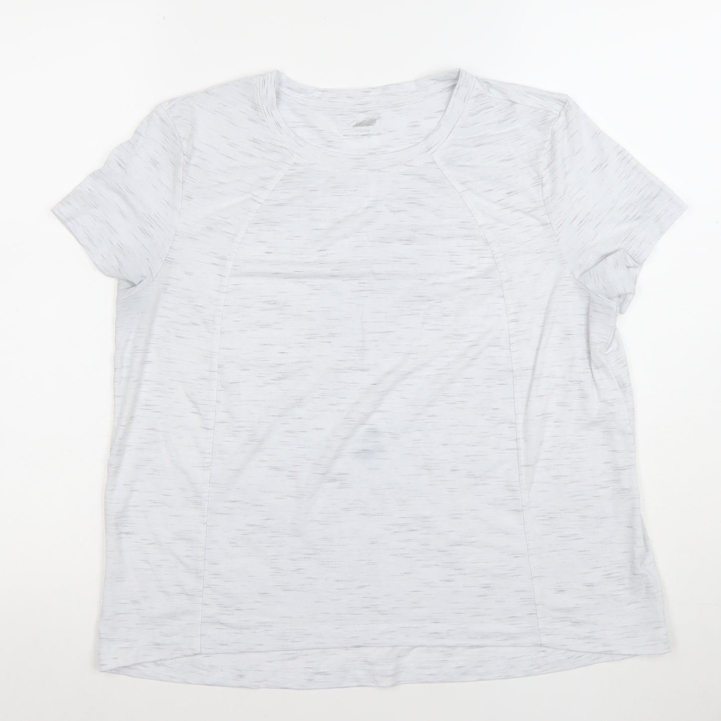 Avia Womens White Short Sleeve Activewear T-Shirt Size M