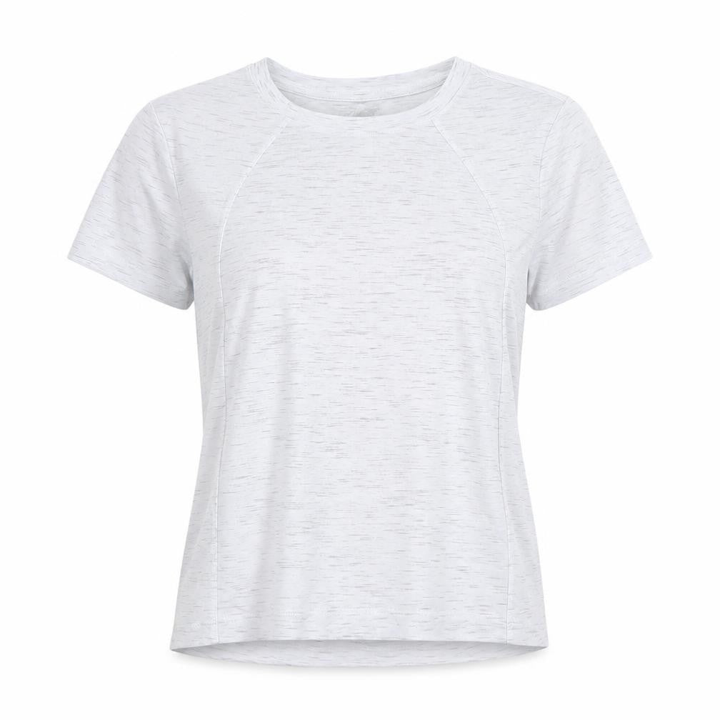 Avia Womens White Short Sleeve Activewear T-Shirt Size M