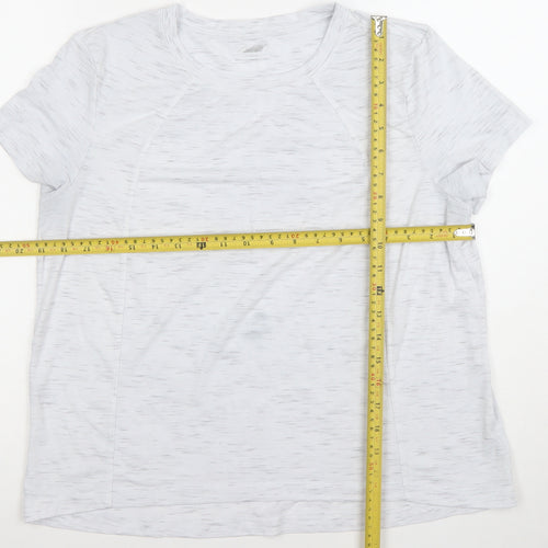Avia Womens White Short Sleeve Activewear T-Shirt Size M