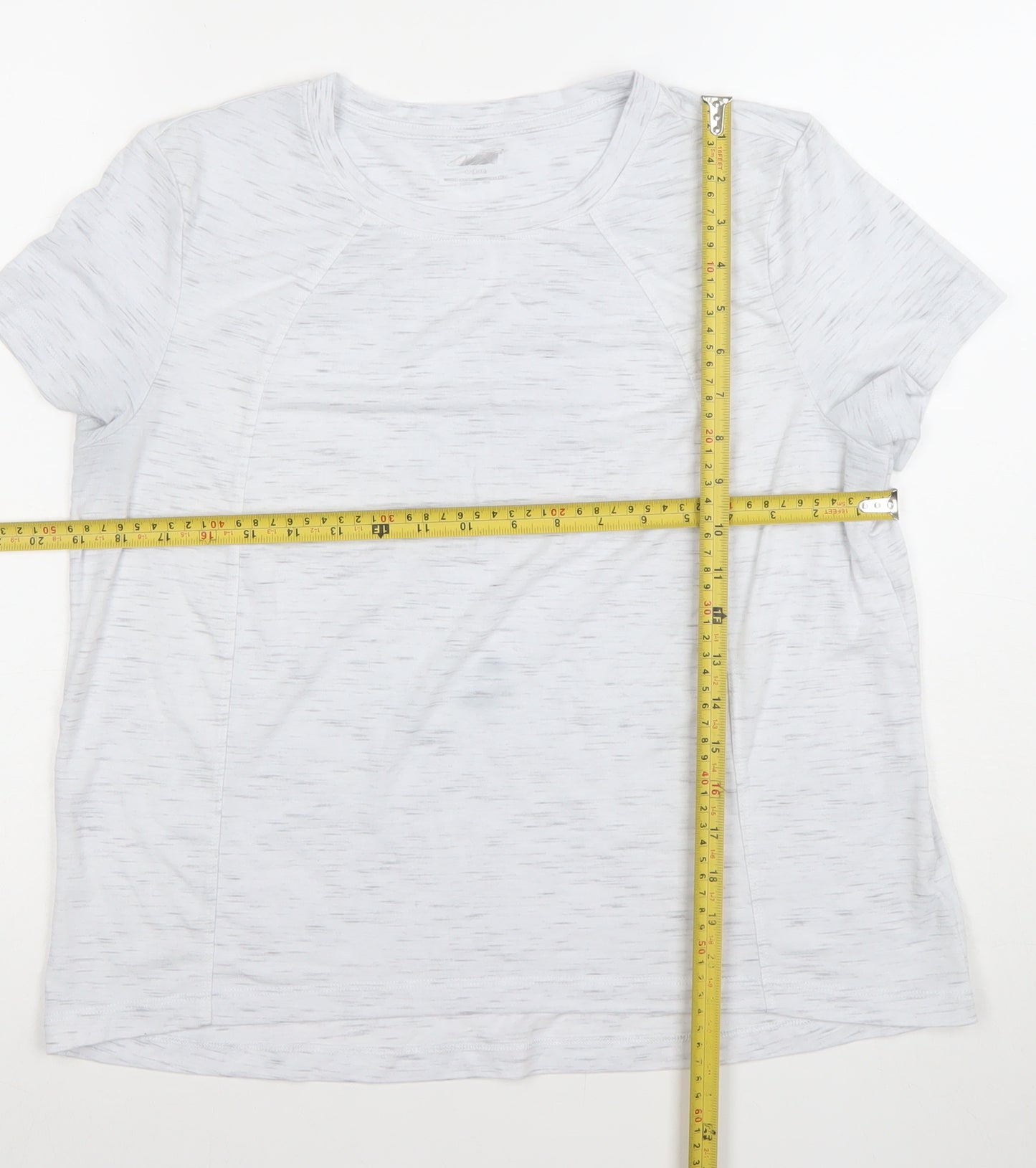 Avia Womens White Short Sleeve Activewear T-Shirt Size M