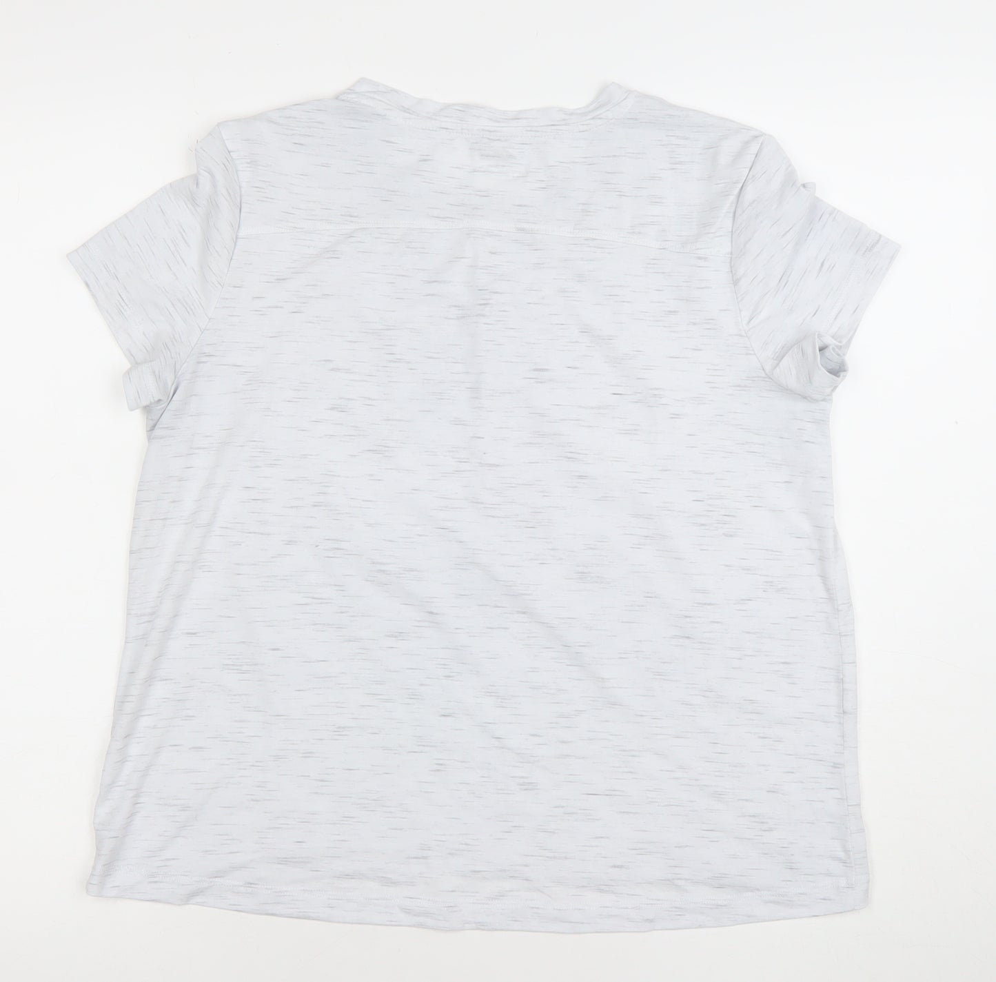 Avia Womens White Short Sleeve Activewear T-Shirt Size M