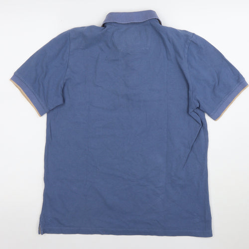 Benetti Men's Blue Cotton Polo Shirt Size M Regular Fit