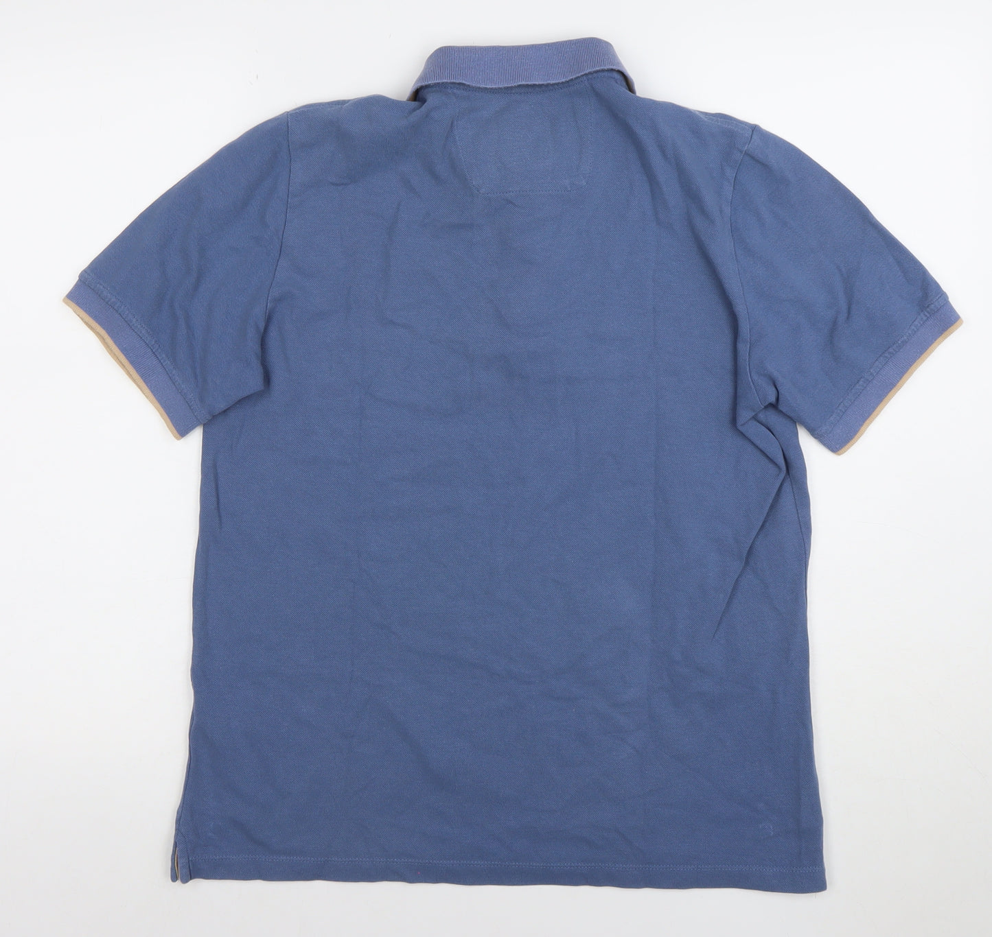 Benetti Men's Blue Cotton Polo Shirt Size M Regular Fit