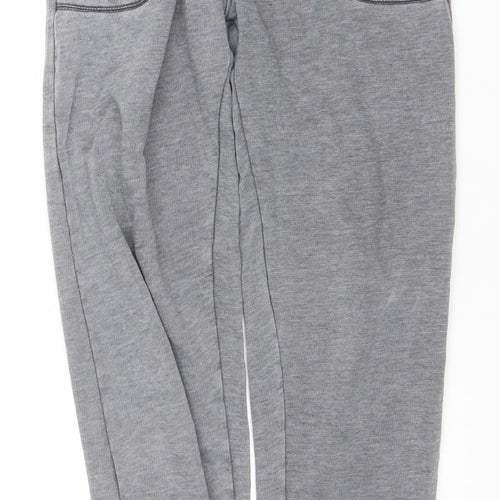 New Look Women Grey Size 6 Jogger Sweatpants with Drawstring Waist
