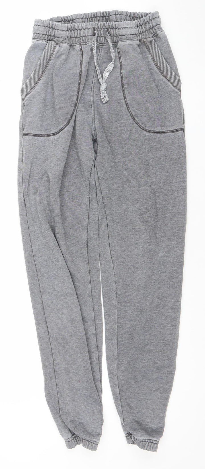 New Look Women Grey Size 6 Jogger Sweatpants with Drawstring Waist