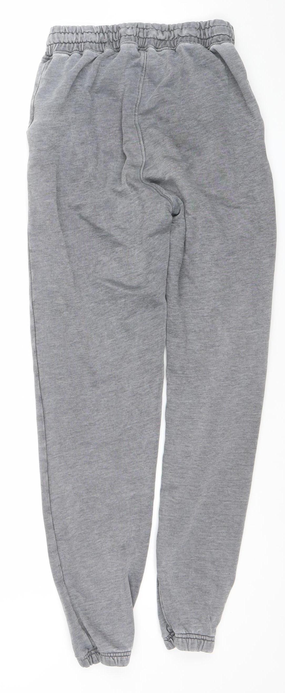 New Look Women Grey Size 6 Jogger Sweatpants with Drawstring Waist
