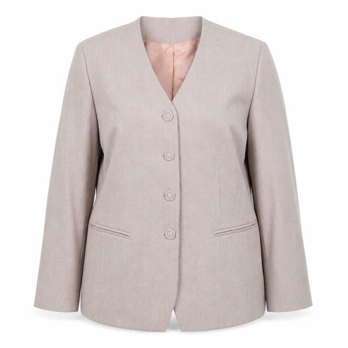Gold by Michael H Women Beige Long Sleeve Suit Jacket Size 16 Blazer