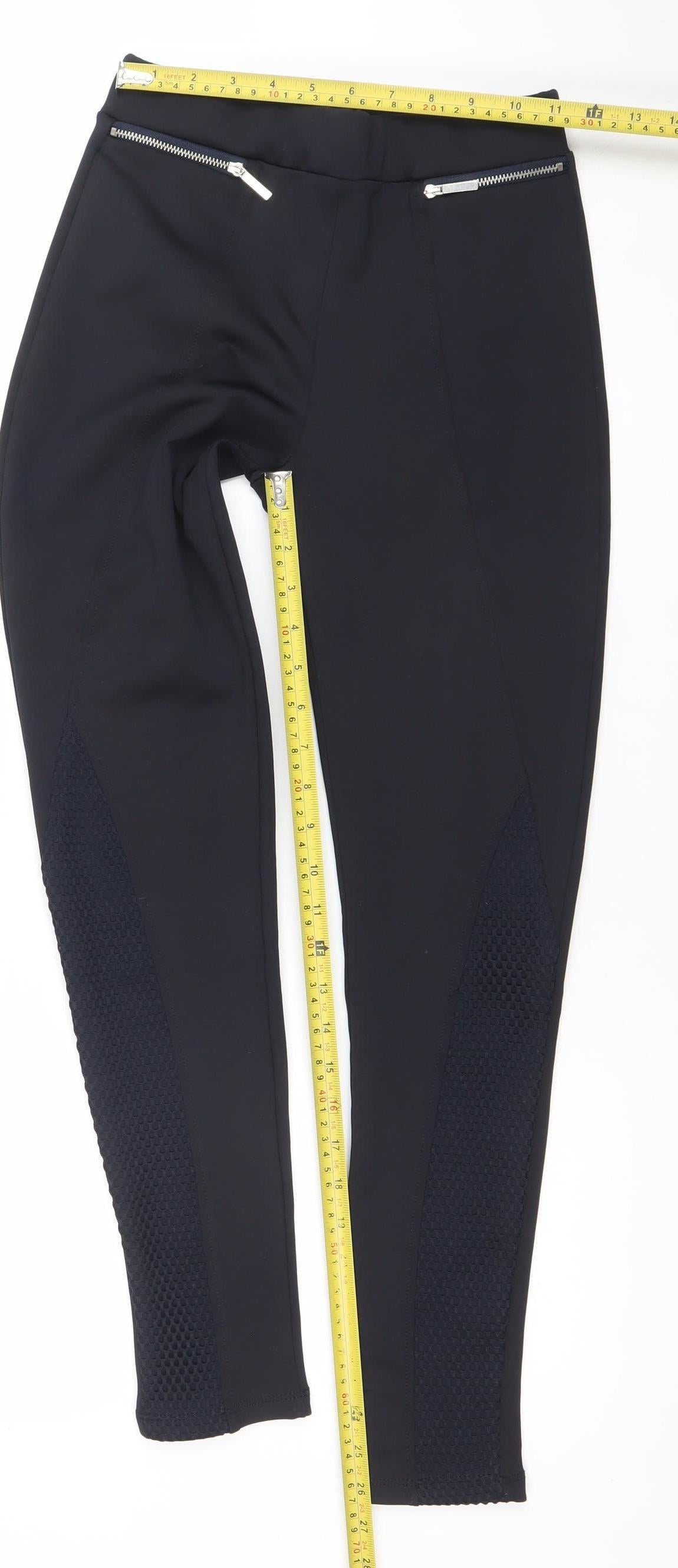 Zara Basic Women Black Size 6 Jegging Style Skinny Zip Trousers