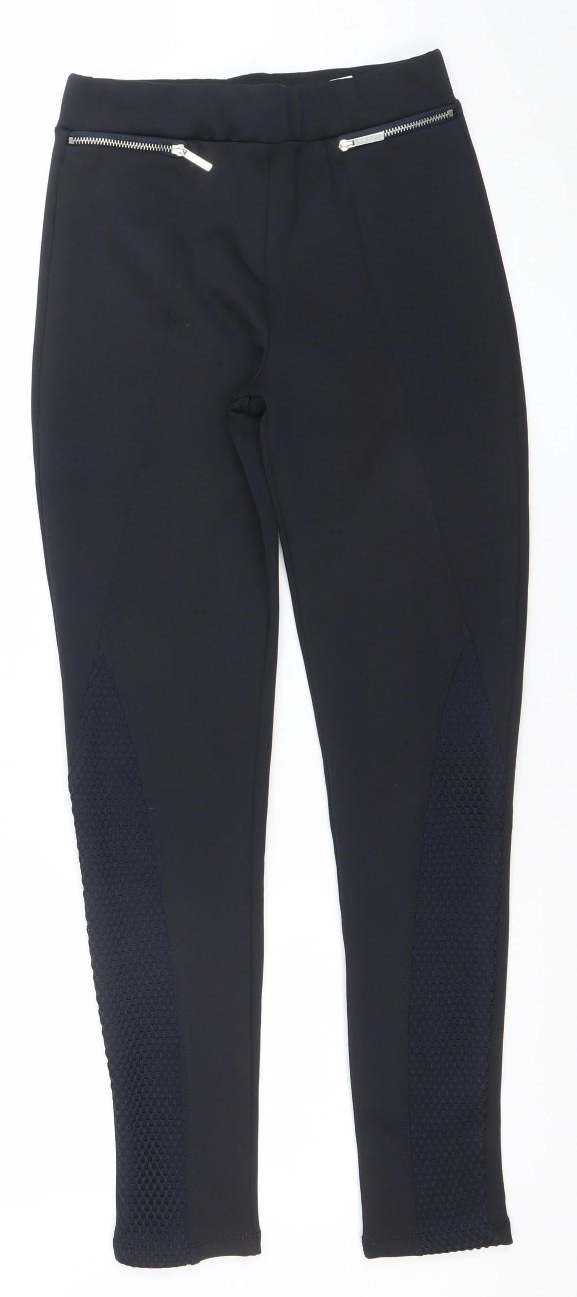 Zara Basic Women Black Size 6 Jegging Style Skinny Zip Trousers