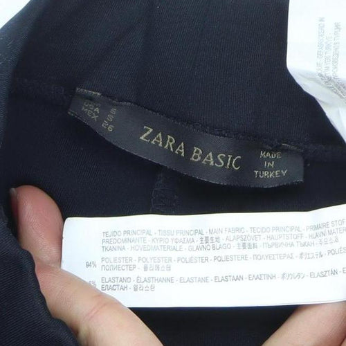 Zara Basic Women Black Size 6 Jegging Style Skinny Zip Trousers