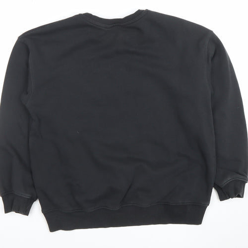 H&M Girls Black Lilo & Stitch Graphic Pullover Sweatshirt 10-12 Years