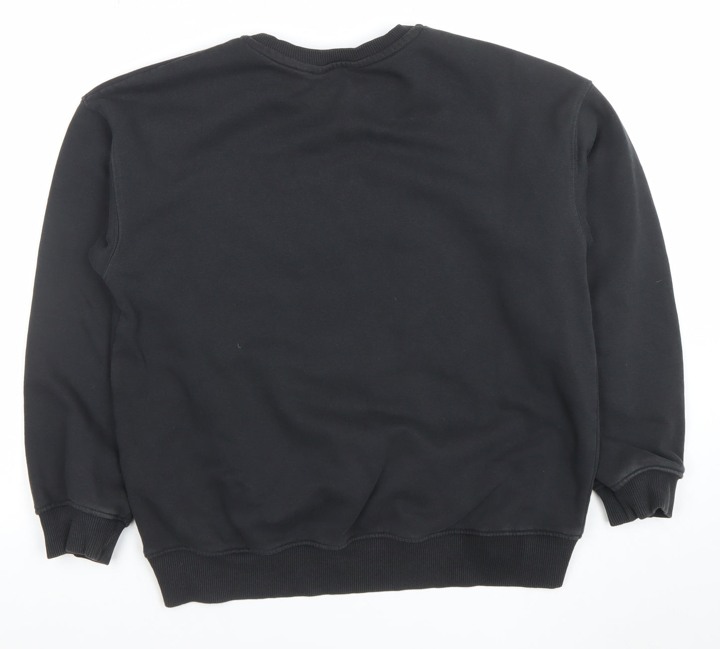 H&M Girls Black Lilo & Stitch Graphic Pullover Sweatshirt 10-12 Years