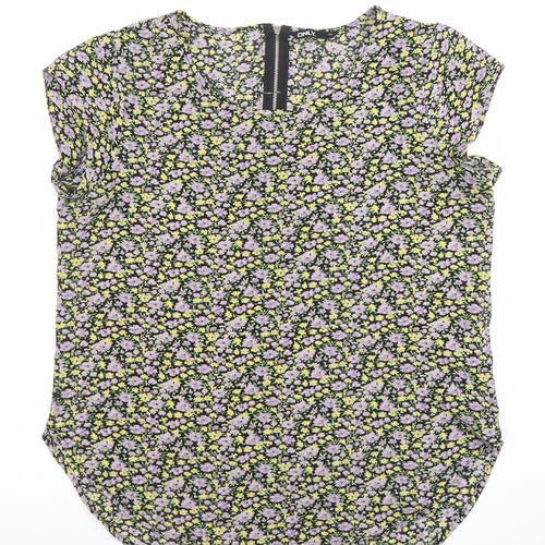 ONLY Women’s Multicoloured Floral Zip Back Blouse Size 8