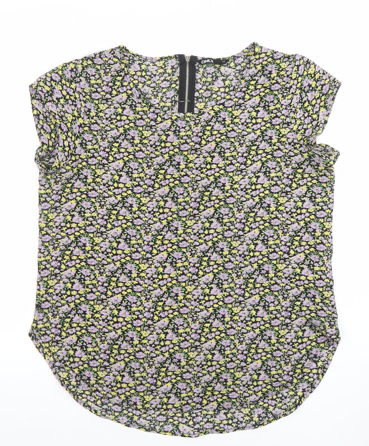 ONLY Women’s Multicoloured Floral Zip Back Blouse Size 8