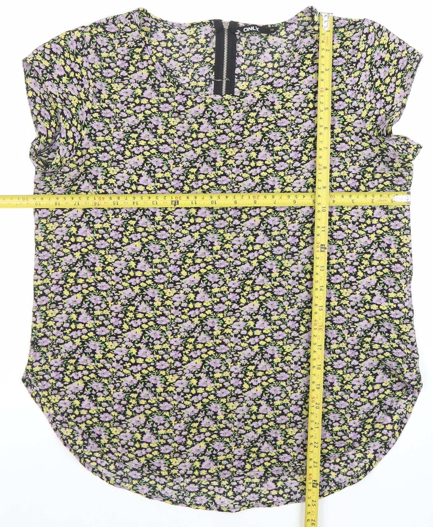 ONLY Women’s Multicoloured Floral Zip Back Blouse Size 8