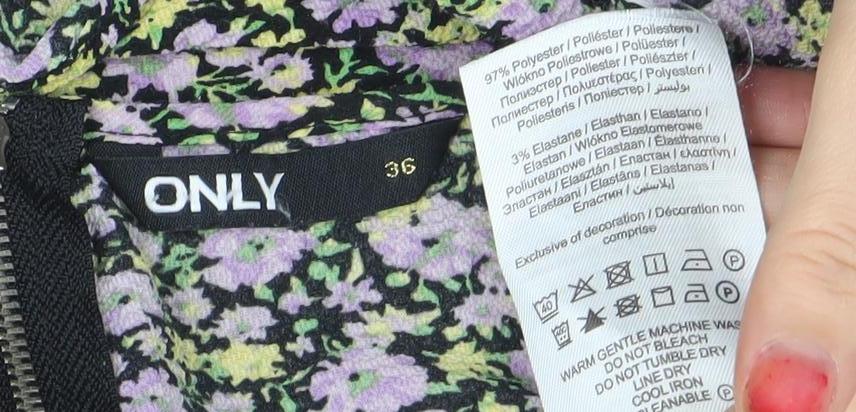 ONLY Women’s Multicoloured Floral Zip Back Blouse Size 8