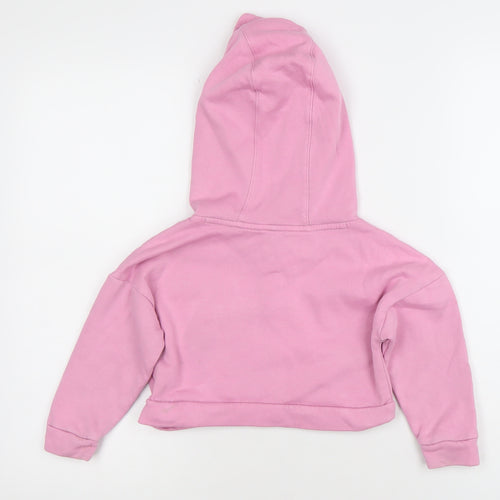 Adidas Girls Pink Pullover Hoodie 3-4 Years Logo Fleece All Seasons