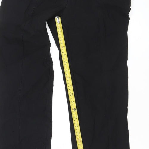 Gallery Womens Black Size 12 Straight Stretch Trousers