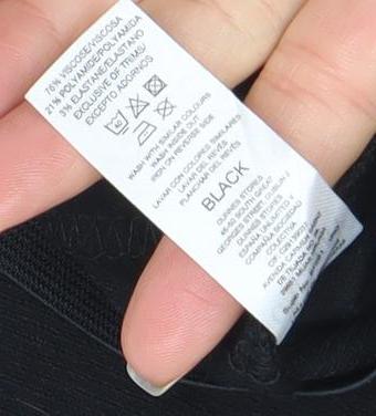 Gallery Womens Black Size 12 Straight Stretch Trousers