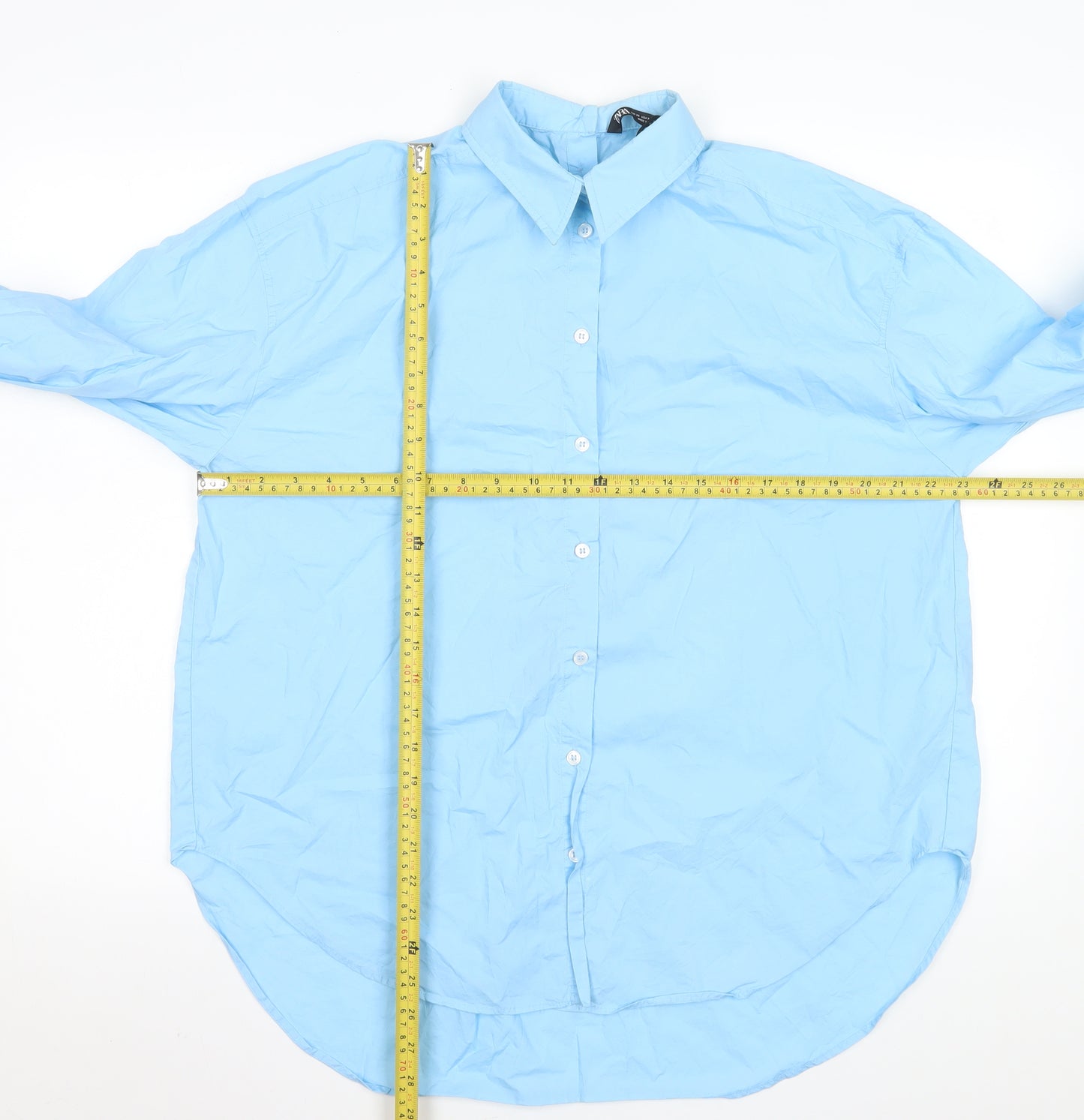 Zara Men Blue XS Regular Fit Long Sleeve Dress Shirt